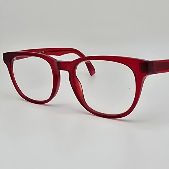 Warby Parker Preston 613 Maraschino Cherry Red Eyeglasses Frame w Case 49-20-140 - Picture 3 of 15